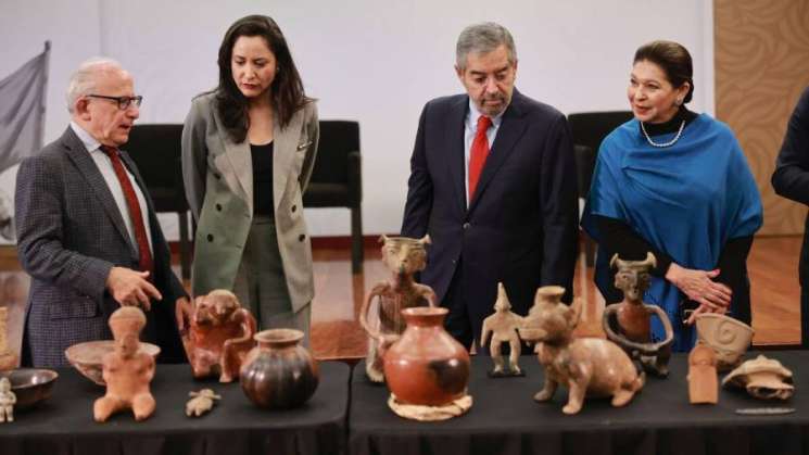 3 países restituyen a México 220 piezas del patrimonio cultural