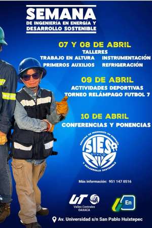 Invita UTVCO a Semana de Ingeniería en Energía y Desarrollo 