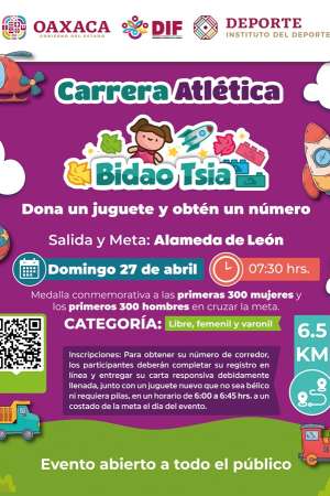 DIF invita a carrera atlética de campaña Bidao Tsia 