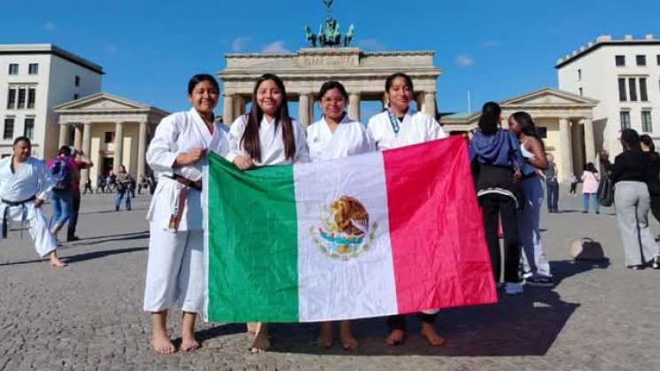 Oaxaqueñas de ISKA Zeus brillan en Mundial de karate en Alemania 