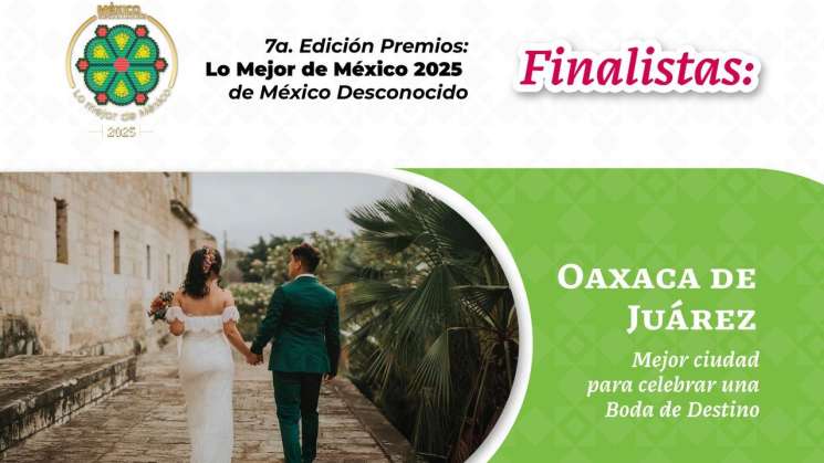 Oaxaca en destinos finalistas en  premios “Lo Mejor de México