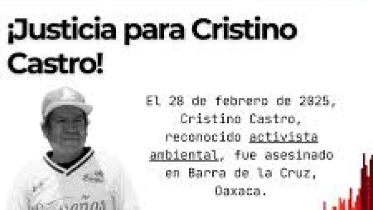 Justicia a Cristino Castro defensor de barra de la Cruz,asesinado