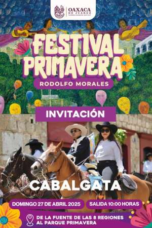 Inicia cabalgata del Festival Primavera Rodolfo Morales en Oaxaca