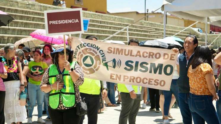 Municipio de Oaxaca participa en el Simulacro Nacional 2025