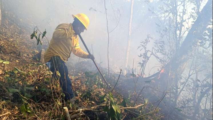 Controla Coesfo incendio forestal en Santiago Jocotepec 