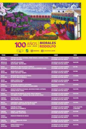 Continúan actividades por los 100 años de Rodolfo Morales 
