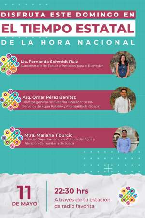 En Tiempo Estatal de Hora Nacional con campaña “Agua para Tod@s