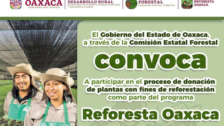 Lanza Coesfo convocatoria para donación de plantas