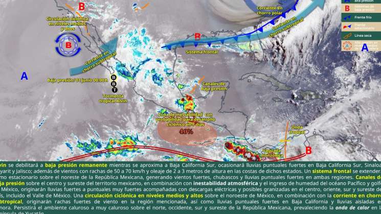 Continúa inestabilidad atmosférica en territorio estatal