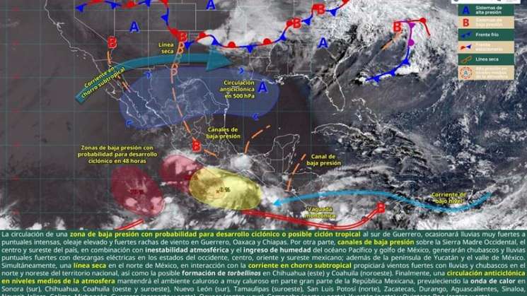 Continúan  lluvias en territorio estatal