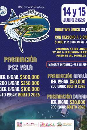 Nuevas fechas para 2° Torneo de Pesca Deportiva en Puerto Angel 