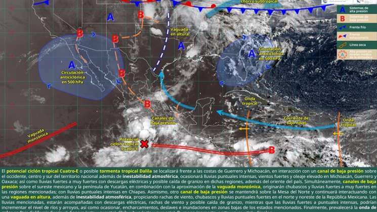 Se preven condiciones atmosféricas inestables en Oaxaca