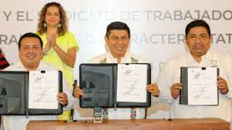 Gobierno de Oaxaca concede aumento de 4.6 a trabajadores 