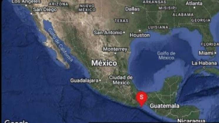 Sismo de magnitud 4.7 al sur de Salina Cruz,sin reportes de daños