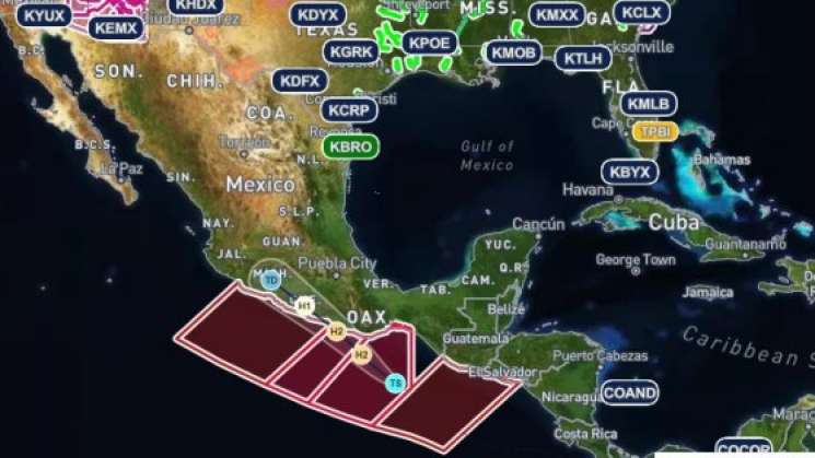 Tormenta tropical “Erick” se intensifica en costas  Oaxaqueñas