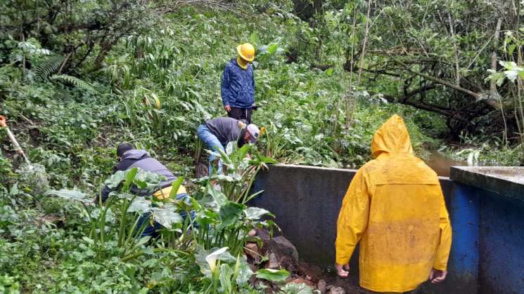 Atienden brigadas de Coesfo afectaciones en la Sierra Sur y Costa