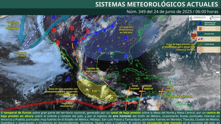 Persistirán las lluvias en gran parte de Oaxaca este martes