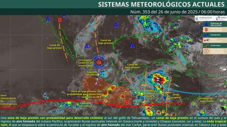 Se mantienen condiciones de inestabilidad atmosférica en Oaxaca 
