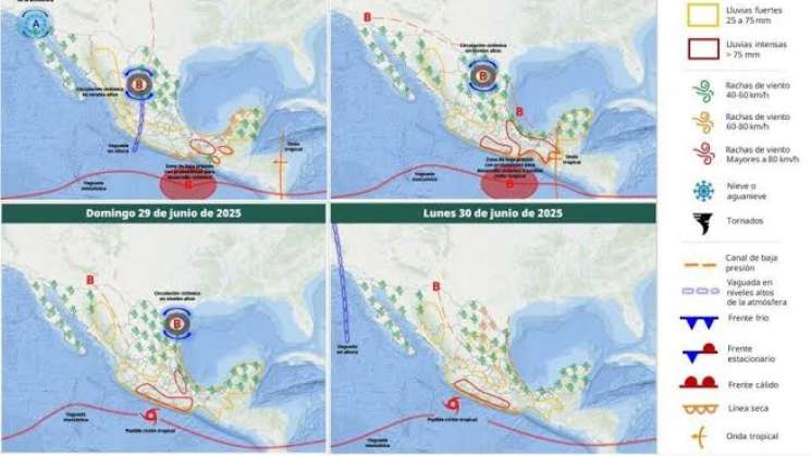 Se eleva la probabilidad de desarrollo ciclónico al sur de México
