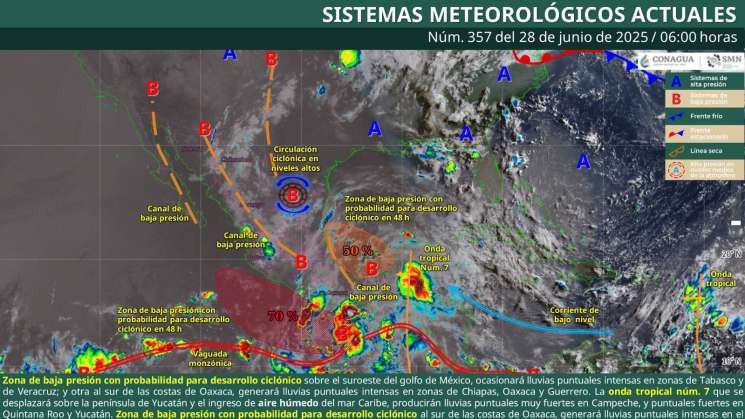 Pronostican lluvias y tormentas en Oaxaca durante este sábado 