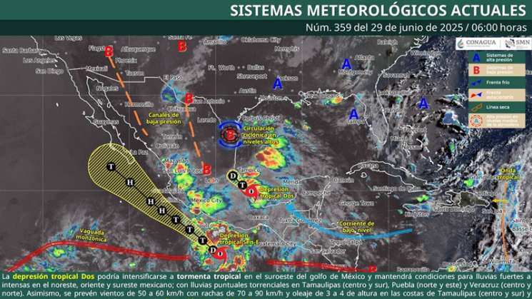 Lluvias intensas Cuenca del Papaloapan,Sierra Sur, Istmo y Costa 