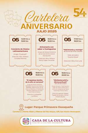 Con espectáculos escénicos y música, CCO celebra sus 54 años 