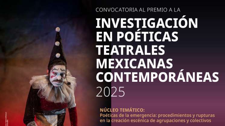 Convocan a Premio a Investigación en Poéticas Teatrales Mexicanas