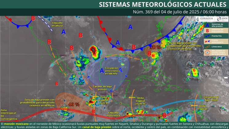Se prevén lluvias aisladas de corta duración  en Oaxaca 