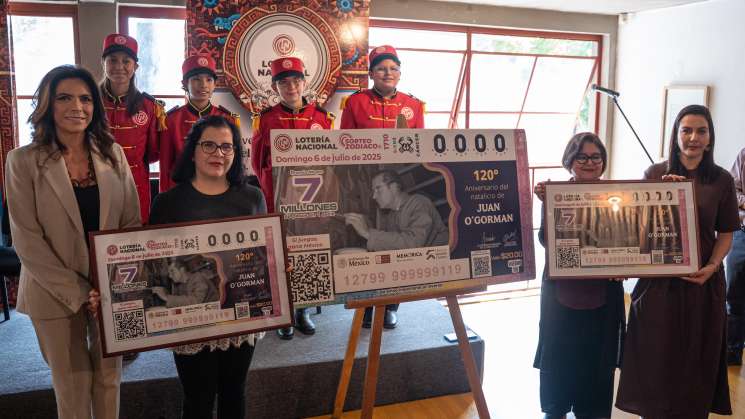 La Lotería Nacional reconoce legado de Juan O`Gorman con billete
