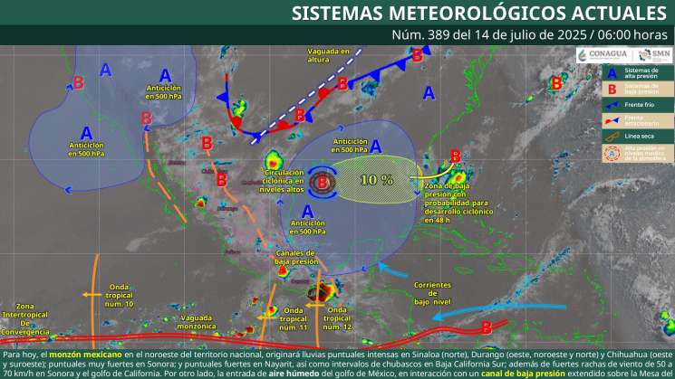 Se prevén lluvias y tormentas puntuales en Oaxaca para este lunes