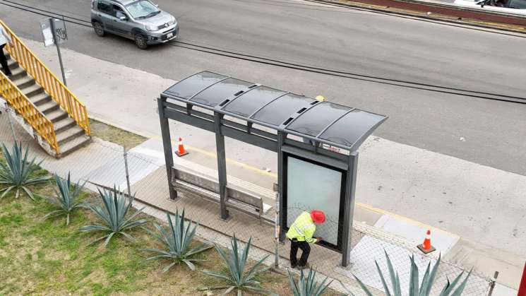 Habilitan parabuses del BinniBus en corredor Viguera-Xoxocotlán