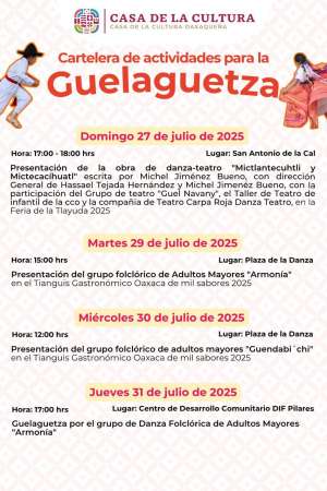 Casa de la Cultura promueve diversidad de Oaxaca en Guelaguetza 