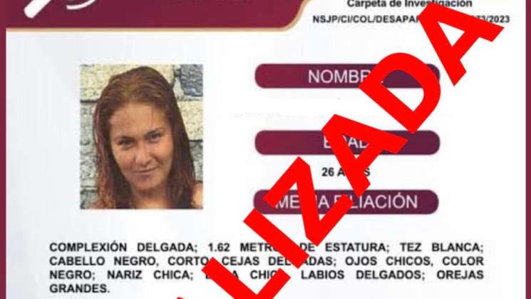 Coordinación entre Oaxaca y Colima localizan a desaparecida