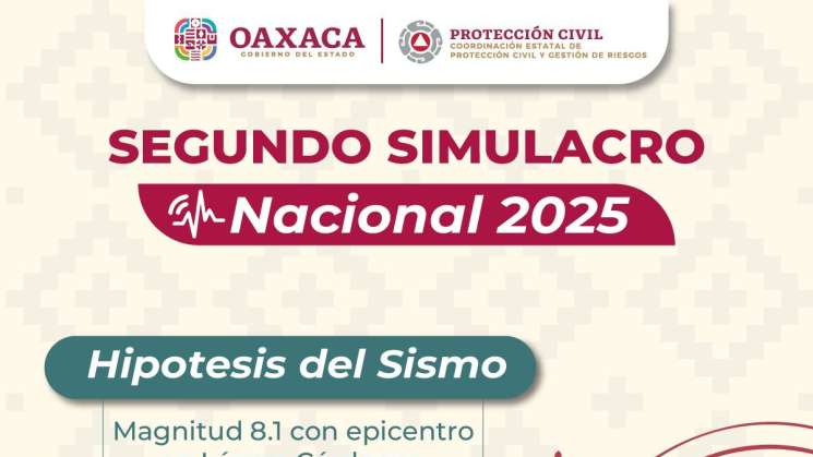 Convoca Protección Civil al Segundo Simulacro Nacional 2025 