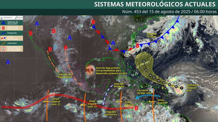 Este viernes habrán lluvias y tormentas eléctricas en Oaxaca 