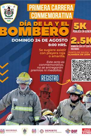 Invitan a 1° Carrera Conmemorativa del Día de la y el Bombero