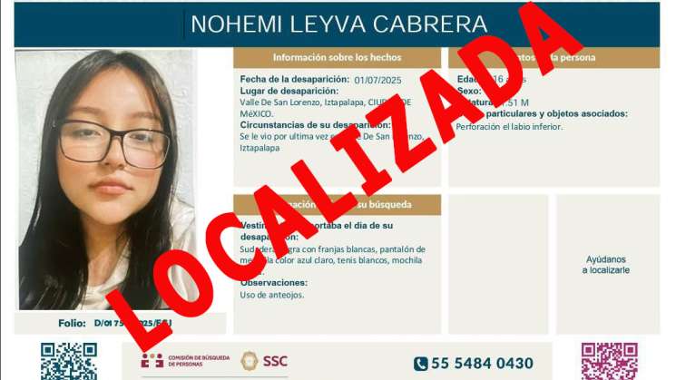 Oaxaca y Ciudad de México permite localización de adolescente    