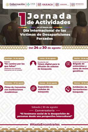 Celebran Día Internacional de Víctimas de Desapariciones Forzadas