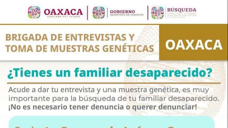 Convoca CLB Oaxaca a familias a entrevistas y pruebas genéticas 