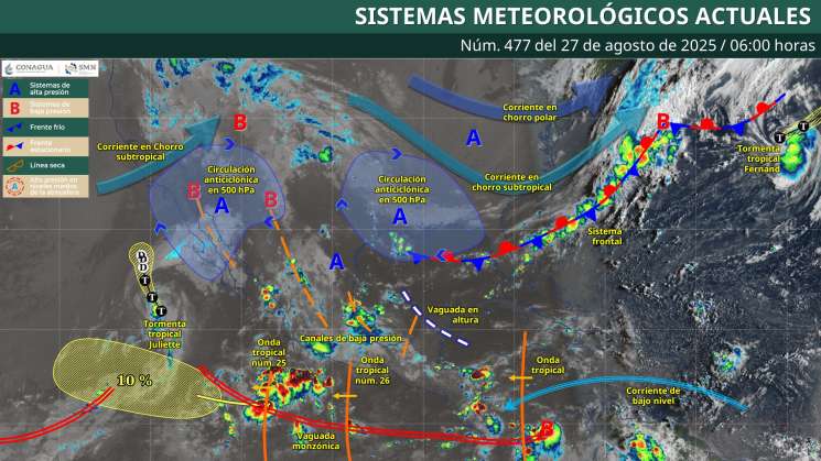 Siguen lluvias variable con periodos de tormentas en Oaxaca 