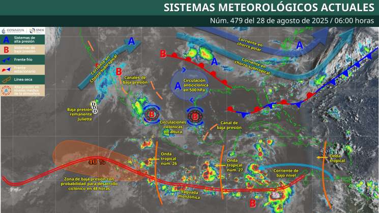 Prevén tormentas con actividad eléctrica en zonas de Oaxaca 