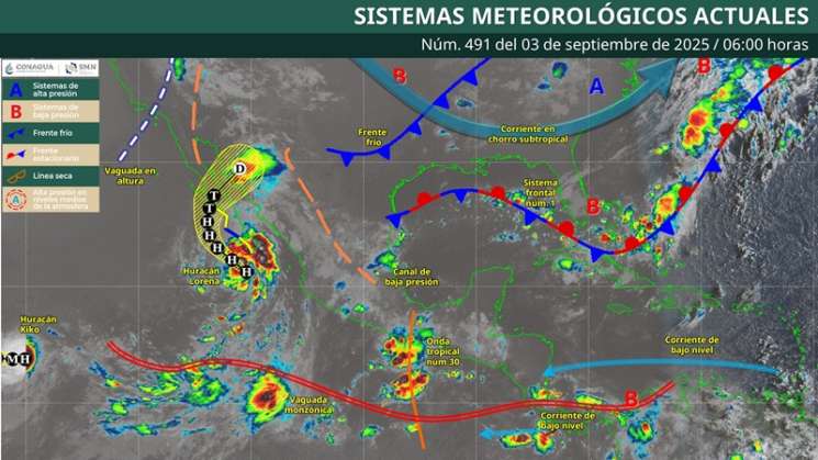 Tormentas con actividad eléctrica por la tarde en Oaxaca 