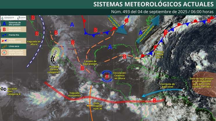 Continuará la presencia de lluvias y tormentas en Oaxaca 