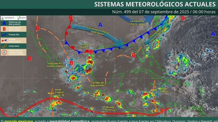 Continuarán lluvias con tormentas localmente fuertes en Oaxaca 