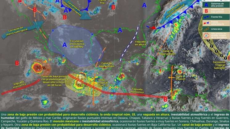 Se preven lluvias de intensidad variable en Oaxaca