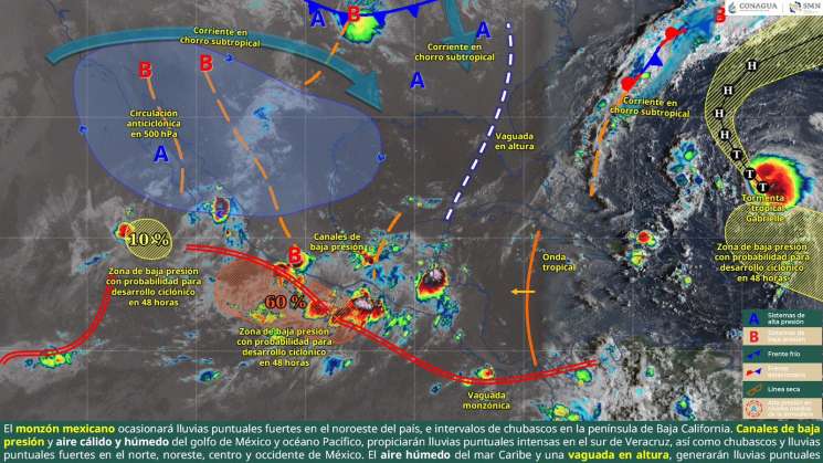 Pronostican tormentas y lluvias en regiones de Oaxaca
