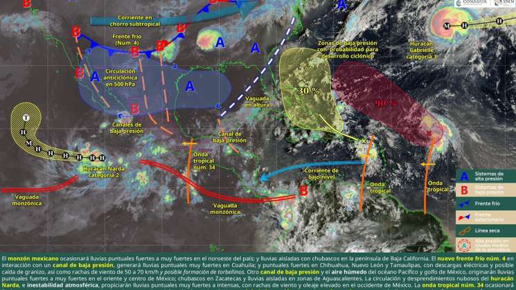 Se preve lluvias intensas y tormentas variables  en Oaxaca
