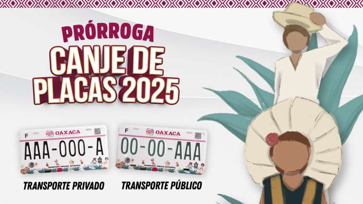 El 30 de septiembre  último día para canje de placas