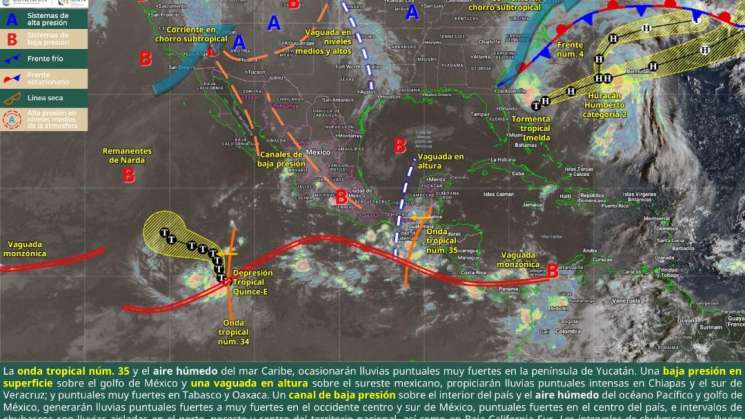Continúan lluvias en todo el territorio estatal