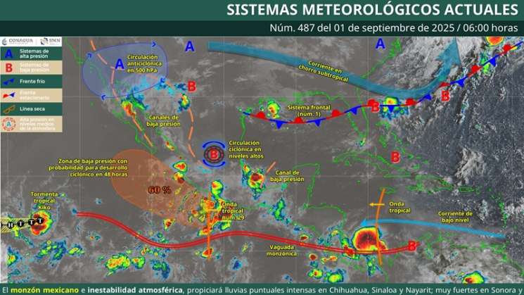 Onda Tropical 29 causa lluvias y tormentas en zonas altas Oaxaca 